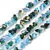 Electroplate Glass Beads Strands EGLA-N002-06C-1