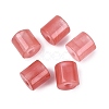Synthetic Cherry Quartz Glass European Beads G-P520-05Q-1