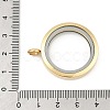 304 Stainless Steel Floating Locket Pendants STAS-E443-41G-02-3