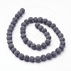 Unwaxed Natural Lava Rock Bead Strands X-G-F309-10mm-2
