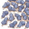 Electroplate Druzy Resin Links connectors RESI-S366-05C-1