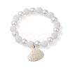 ABS Plastic Imitation Pearl Beaded Stretch Bracelet BJEW-JB10104-02-1