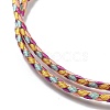 Polyester Cord Braided Necklace Makings MAK-L043-03G-24-2