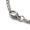 Non-Tarnish Horse Shoes with Couple 201 Stainless Steel Pendant Necklaces for Women and Men NJEW-F324-04P-3