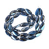 Electroplate Transparent Glass Beads Strands EGLA-N055-02G-2