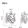 Tibetan Style Alloy Tiger Head Pendants TIBEP-PH0004-85-2