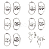 10Pcs Brass Ear Nuts KK-UN0004-78P-1
