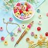 50Pcs 10 Colors Polyester European Beads FIND-SZ0019-29-5
