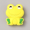 Frog Food Grade Eco-Friendly Silicone Focal Beads SIL-WH0006-29B-1