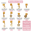 33Pcs 11 Styles Alloy Hair Braid Pendant OHAR-CP0001-14-2