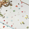 120Pcs 6 Styles Alloy Enamel Pendants ENAM-SC0007-03B-6
