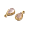 Natural Amethyst Teardrop Charms STAS-B074-04G-04-2