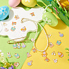 36Pcs 9 Styles Easter Alloy Enamel Pendants ENAM-TA0003-91-8