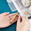 U-Shaped Brass Key Hook Shanckle Clasps KK-PH0004-97B-7