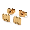 Ion Plating(IP) 304 Stainless Steel Stud Earrings Findings STAS-M323-14G-1