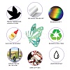 7PCS 3 Styles PVC Stickers Colorful Window Stickers Rainbow Prism Butterfly Flower Static Glass Window Stickers JX824A-6