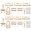 2 Sets Alloy Bag Lock Clasp Set FIND-WR0006-90-1
