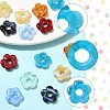 16Pcs 8 Colors Two Tone Handmade Lampwork European Beads LAMP-FS0001-83-2