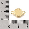 Brass Disc with Initial Links Connector Charms KK-E802-36G-K-3
