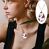 Cow Print Imitation Leather Teardrop Pendant Necklace & Dangle Earrings & Multi-Strand Bracelet JX529J-7