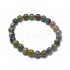 Natural Indian Agate Bead Stretch Bracelets BJEW-K212-C-010-2