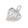 Brass Micro Pave Clear Cubic Zirconia Pendants KK-G544-05P-02-2
