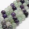 Natural Fluorite Bead Strands G-D840-56-8mm-AB+-1