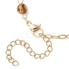 Natural Amber Beads Link Bracelets BJEW-JB13484-01-4