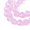 Transparent Crackle Glass Beads Strands GLAA-N053-8mm-08-3