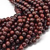 Natural Brecciated Jasper Round Beads Strands X-G-P075-14-8mm-1