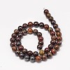 Natural Red Tiger Iron Round Bead Strands G-P075-22-6mm-2