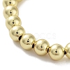 Adjustable Brass Round Beaded Slider Bracelets BJEW-D039-31B-G-2