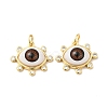 Brass Micro Pave Clear Cubic Zirconia Pendants ZIRC-E006-04G-01-2