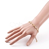 Brass Coffee Bean Chain Bracelets BJEW-JB05859-4