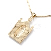 Clear Cubic Zirconia Religion Pendant Necklace NJEW-F307-01E-3