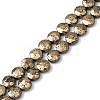 Electroplated Natural Lava Rock Beads Strands G-A256-F01-01F-1