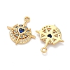 Brass Micro Pave Cubic Zirconia Pendants KK-A281-24G-02-2