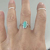 Alloy & Turquoise Finger Rings for Women FS-WG36F16-04-3