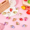 14Pcs 7 Styles Transparent Acrylic with Alloy Pendants TACR-TA0001-86-5