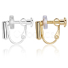 20Pcs 2 Colors Rack Plating Brass Clip-on Earring Converters Findings KK-BBC0019-60B-6