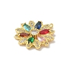 Brass Micro Pave Cubic Zirconia Pendants KK-F905-13G-01-2