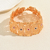 Vintage Brass Micro Pave Cubic Zirconia Link Chain Bracelets for Women YN3054-2