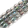 Electroplate Glass Beads Strands EGLA-J013-4x6mm-H02-1