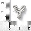 Brass Micro Pave Cubic Zirconia Letter Links KK-I717-04Y-P-3