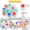 12Pcs 6 Colors Handmade Lampwork Beads LAMP-CJ0001-98-2