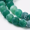 Natural Crackle Agate Beads Strands G-G055-8mm-M-3