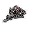 Rack Plating Brass Cubic Zirconia Pendants KK-D031-05-4