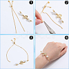 32Pcs Rack Plating Adjustable Brass Slider Bracelet Making KK-SP0001-78G-6