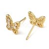 Rack Plating Brass Butterfly Stud Earrings EJEW-M235-07G-2