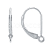 925 Sterling Silver Leverback Hoop Earrings STER-L054-52S-2